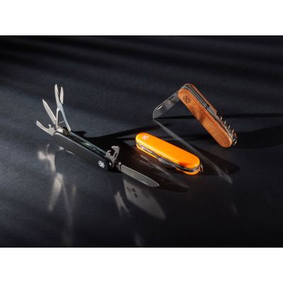 Нож перочинный Stinger, 90 мм, 13 функций, материал рукояти: древесина сапеле-6