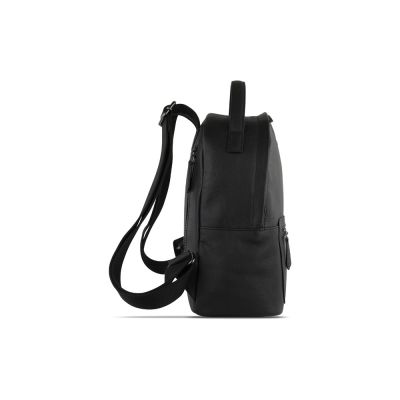 Рюкзак женский BUGATTI Bella, чёрный, воловья кожа/полиэстер, 24,5х12х27 см-2