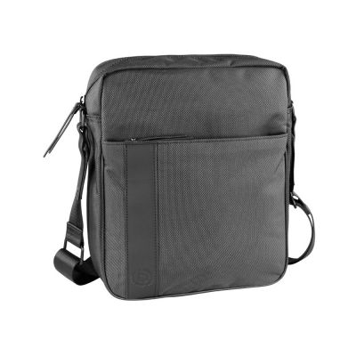 Сумка кросс-боди BUGATTI Domani, антрацитовая, нейлон, 27х10х31 см-0