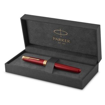 Перьевая ручка Parker Sonnet Red GT Intense, перо: F, цвет чернил: black, в подарочной упаковке-1