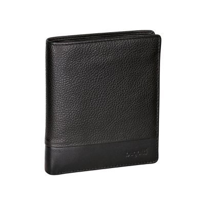 Портмоне BUGATTI Atlanta, чёрное, натуральная воловья кожа, 10,5х2х12,5 см-0