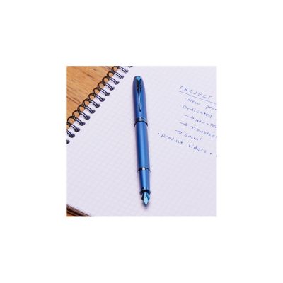 Перьевая ручка Parker IM Monochrome Blue, перо:F, цвет чернил: blue, в подарочной упаковке.-7