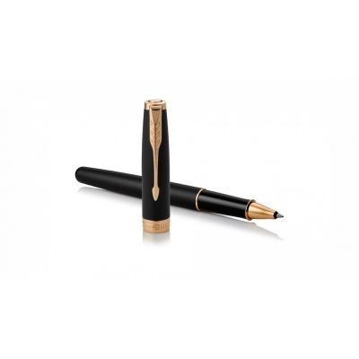 Ручка роллер Parker Sonnet  Matte Black GT, стержень: F, цвет чернил: black, в подарочной упаковке-3