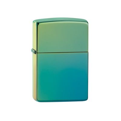 Зажигалка ZIPPO Classic с покрытием High Polish Teal, латунь/сталь, зелёная, глянцевая, 38x13x57 мм-0