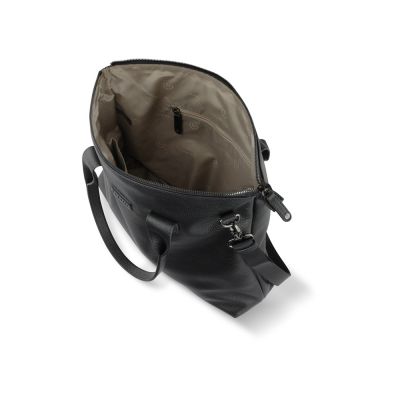 Сумка-шоппер BUGATTI Elsa, чёрная, воловья кожа/полиэстер, 46х11х31,5 см-4