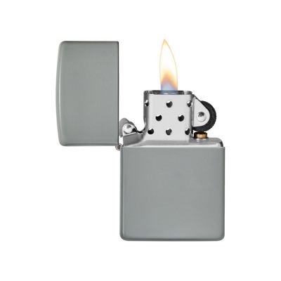 Зажигалка ZIPPO Classic с покрытием Flat Grey, латунь/сталь, серая, глянцевая, 38x13x57 мм-8