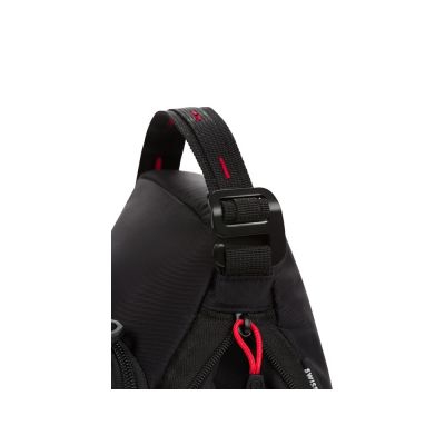 Термосумка для ланча SWISSGEAR, прорезиненный полиэстер 600D, черный/красный, 18x12x28 см, 4 л-7