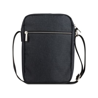 Сумка наплечная мужская BUGATTI Sera, антрацитовая, полиэстер, 21х6х26,5 см-7