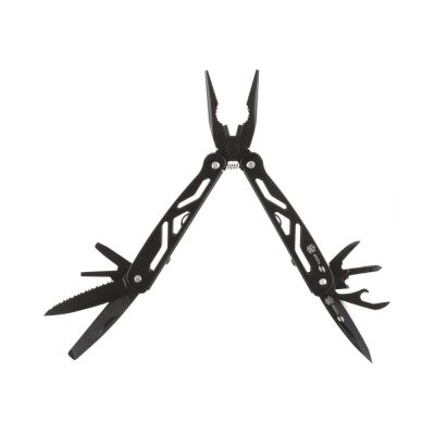 Мультитул Stinger, 100x35 мм, 12 функций, сталь/алюминий, чёрный, в комплекте нейлоновый чехол-0