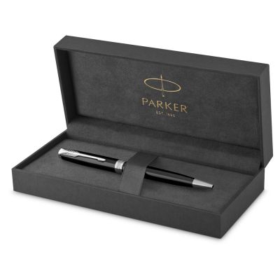 Ручка шариковая Parker Sonnet Core Black Lacquer CT, черный/серебристый-3