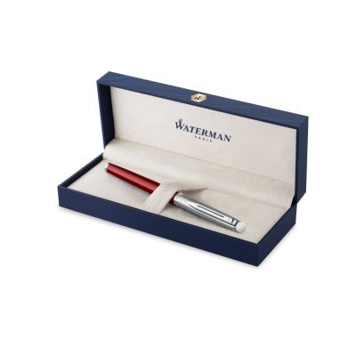 Перьевая ручка Waterman Hemisphere Entry Point Stainless Steel with Red Lacquer в подарочной упаковке-1