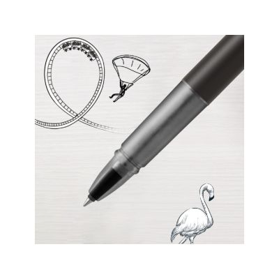 Ручка-роллер Parker Vector XL Black CT, стержень: F, цвет чернил:black, в подарочной упаковке-16