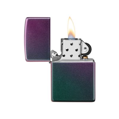 Зажигалка ZIPPO Classic с покрытием Iridescent, латунь/сталь, фиолетовая, матовая, 38x13x57 мм-3