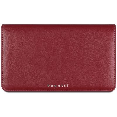 Кошелёк женский BUGATTI Lady Top, красный, натуральная воловья кожа, 19,5х2х11,2 см-1
