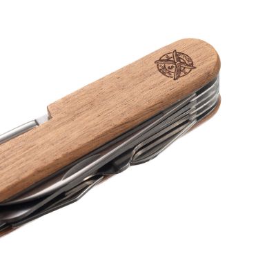 Нож перочинный Stinger, 89 мм, 15 функций, материал рукояти: древесина сапеле-4