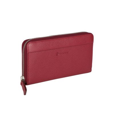 Кошелёк Cross Colors Burgundy, кожа наппа, фактурная, цвет бордовый-0