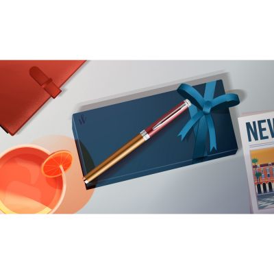 Ручка роллер Waterman Hemisphere French riviera VERMILLON в подарочной коробке-11