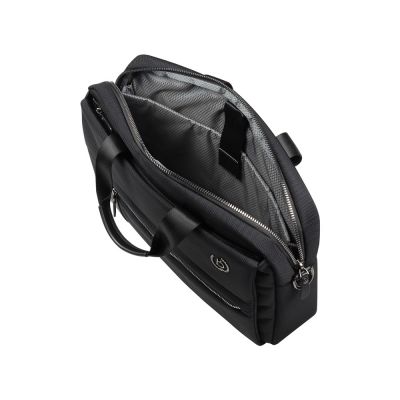 Портфель мужской BUGATTI Nero 15'', чёрный, нейлон 1680D/кожа, 42х10х30 см-2