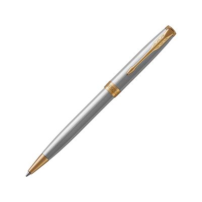 Ручка шариковая Parker Sonnet Core Stainless Steel GT, серебристый/золотистый-0