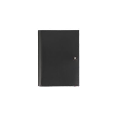 Обложка д/ежедневника, LINE D, черная гладкая телячья кожа, формат А5-0