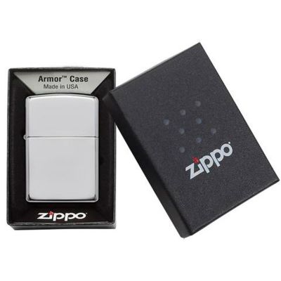 Зажигалка ZIPPO Armor™ c покрытием High Polish Chrome, латунь/сталь, серебристая, 38x13x57 мм-4