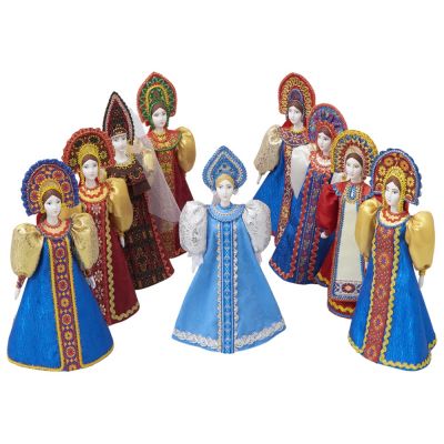 Подарочный набор: кукла фарфоровая, мед, красный-5