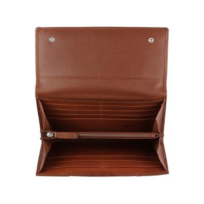 Кошелёк женский BUGATTI Lady Top, коньячный, натуральная воловья кожа, 20х2,5х10,5 см-3