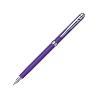 Ручка шариковая Pierre Cardin SLIM с поворотным механизмом, фиолетовый/серебро-0