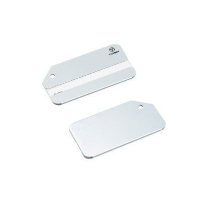 Бирка для багажа TORBER, серебристый, 8,0 х 4,0 см, алюминиевый сплав-1