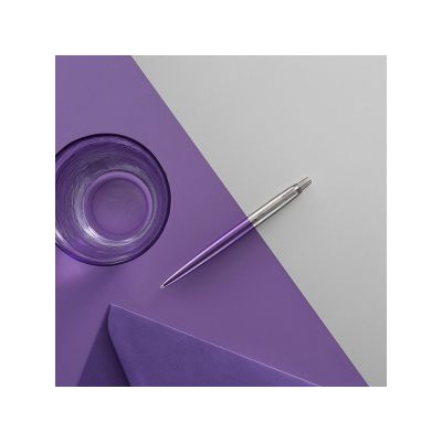 Шариковая ручка Parker Jotter Victoria Violet Chrome CT, стержень:M, цвет чернил: blue в подарочной блистерной упаковке-4