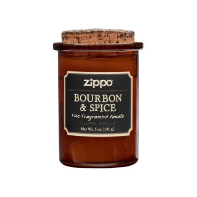 Ароматизированная свеча ZIPPO Bourbon & Spice, воск/хлопок/кора древесины/стекло, 70x100 мм-0