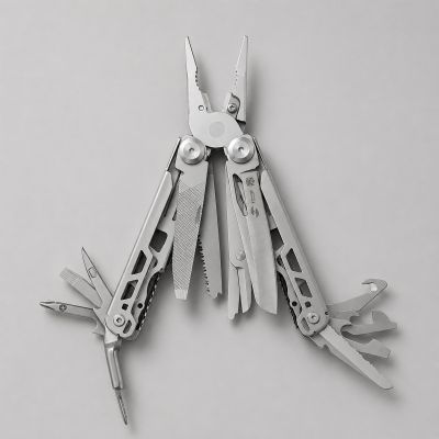 Мультитул Stinger, 110 х 22 мм, 22 функции, сталь, серебристый, в картонной коробке, в комплекте нейлоновый чехол-0