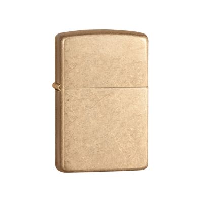 Зажигалка ZIPPO Armor™с покрытием Tumbled Brass, латунь/сталь, золотистая, матовая, 38x13x57 мм-0