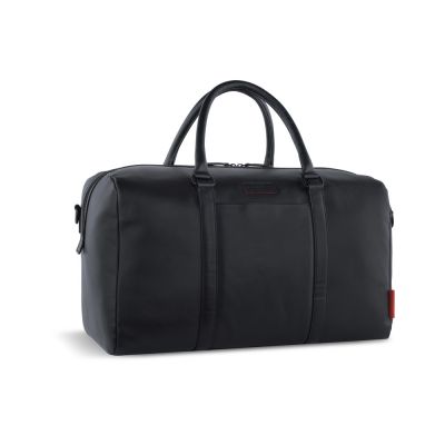 Сумка дорожная BUGATTI Clark, чёрная, воловья кожа/полиэстер, 45х20х27,5 см, 24 л-0