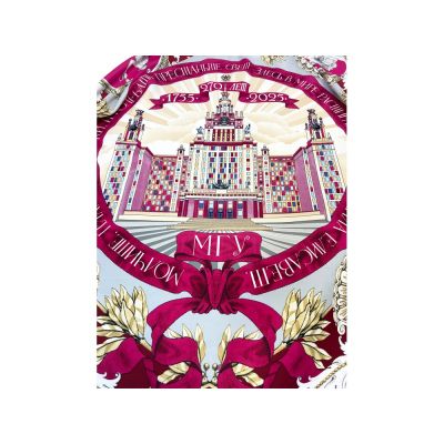 Платок МГУ, бордовый-2