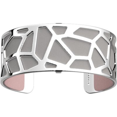 Браслет-бэнгл из латуни с гальваническим покрытием белым родием и серебром, 25мм-7