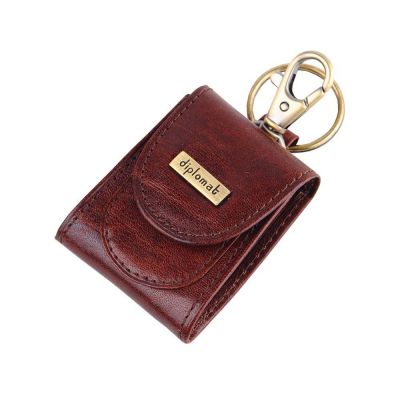 Брелок-монетница Diplomat, коричневый-0