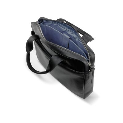 Портфель мужской BUGATTI Comet, чёрный, воловья кожа/полиэстер, 37х6х27 см-2