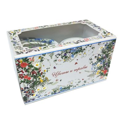 Набор: платок Русский полевой букет и свеча Цветы и травы-3