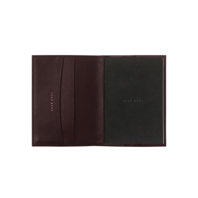 Обложка для блокнота А7 Essential. Hugo Boss, бургунди-5