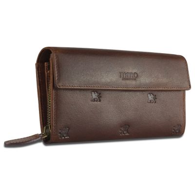 Кошелек Mano Don Leon, натуральная кожа в коричневом цвете, 19 х 10 см-2
