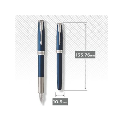 Перьевая ручка Parker Sonnet , Subtle Blue Lacquer CT стержень:Fblk-7