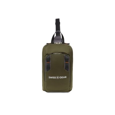 Рюкзак SWISSGEAR с одним плечевым ремнем, зеленый/оранжевый, полиэстер рип-стоп, 18 x 5 x 33 см, 4 л-3