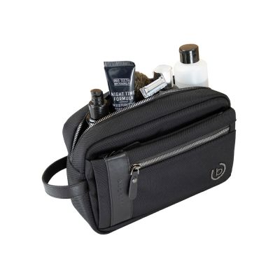 Несессер мужской BUGATTI Nero, чёрный, нейлон 1680D/кожа, 24х7,5х16 см-3