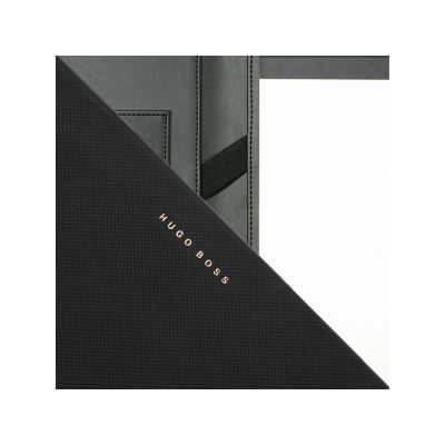 Папка с бумажным блоком А4 Essential. Hugo Boss, черный-1