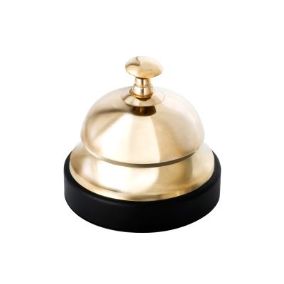 Настольный звонок для совещаний, золотистый/черный-0
