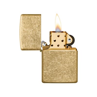 Зажигалка ZIPPO Classic с покрытием Tumbled Brass, латунь/сталь, золотистая, матовая, 38x13x57 мм-7