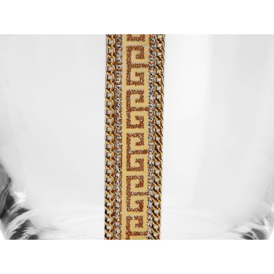 Ваза Сопрано, прозрачный/золотистый-1