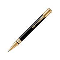 Шариковая ручка Parker Duofold Classic Black GT Fountain Pen, стержень: M, цвет чернил: black, в подарочной упаковке.