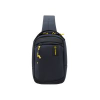 Рюкзак TORBER VOYAGE на одно плечо, серый, полиэстер 900D, 20х10х30 см, 5 л